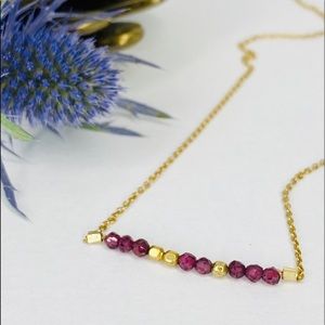 Delicate garnet and 14k gold filled beads choker